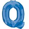 thumbnail image 2 of Anagram 86463 32 in. Letter Q Shape Foil Balloon  Blue, 2 of 2