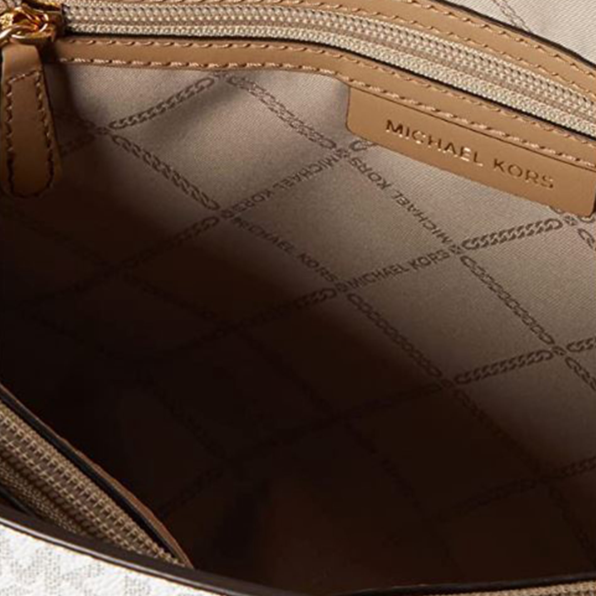 Michael Kors by Michael Kors Women's Leather Color-Blocked East/West Tote, Buttermilk Multicolor