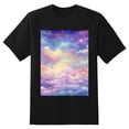 thumbnail image 2 of Plus Size Shirt for Women Black Tops for Women Short Sleeves Shirt for Women Colorful Sky T Shirt Crewneck Shirt for Women 4XL, 2 of 5