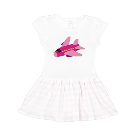 

Inktastic Girls Pink Airplane Pilot Gift Toddler Girl Dress