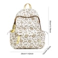 thumbnail image 2 of Cat Print School Backpack, Cute Aesthetic Backpack with Drawstring Side Pockets&Pendant, Lightweight Breathable Bookbag for Shopping Work Dating Daily Use, Yellow, 2 of 9