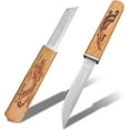 thumbnail image 1 of Double Knife Set, Handmade Camping Knife, Fixed Blade 2 In 1 M390 Steel Japanese Samurai Knife for Men, 1 of 4