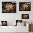 thumbnail image 4 of Designart "Peach Crystal Flowers Glistening Petals" Floral Print on Natural Pine Wood, 4 of 5