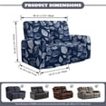 thumbnail image 6 of TSOVTHRID Leaf Navy Blue Print Recliner Loveseat Cover Stretch Reclining Sofa Slipcover for 2 Seat Loveseat Sofa Covers Furniture Protector with Elastic Bottom, 6 of 7