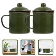 thumbnail image 4 of 2 piezas Cuerpo de agua de esmalte Tazas de café Copa de jugo para la tapa al aire libre de campamento, 4 of 8