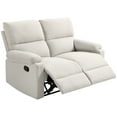 thumbnail image 1 of HOMCOM Causeuse Inclinable Canapé 2 Places Fauteuil Inclinable avec Repose-Pieds, 1 of 10