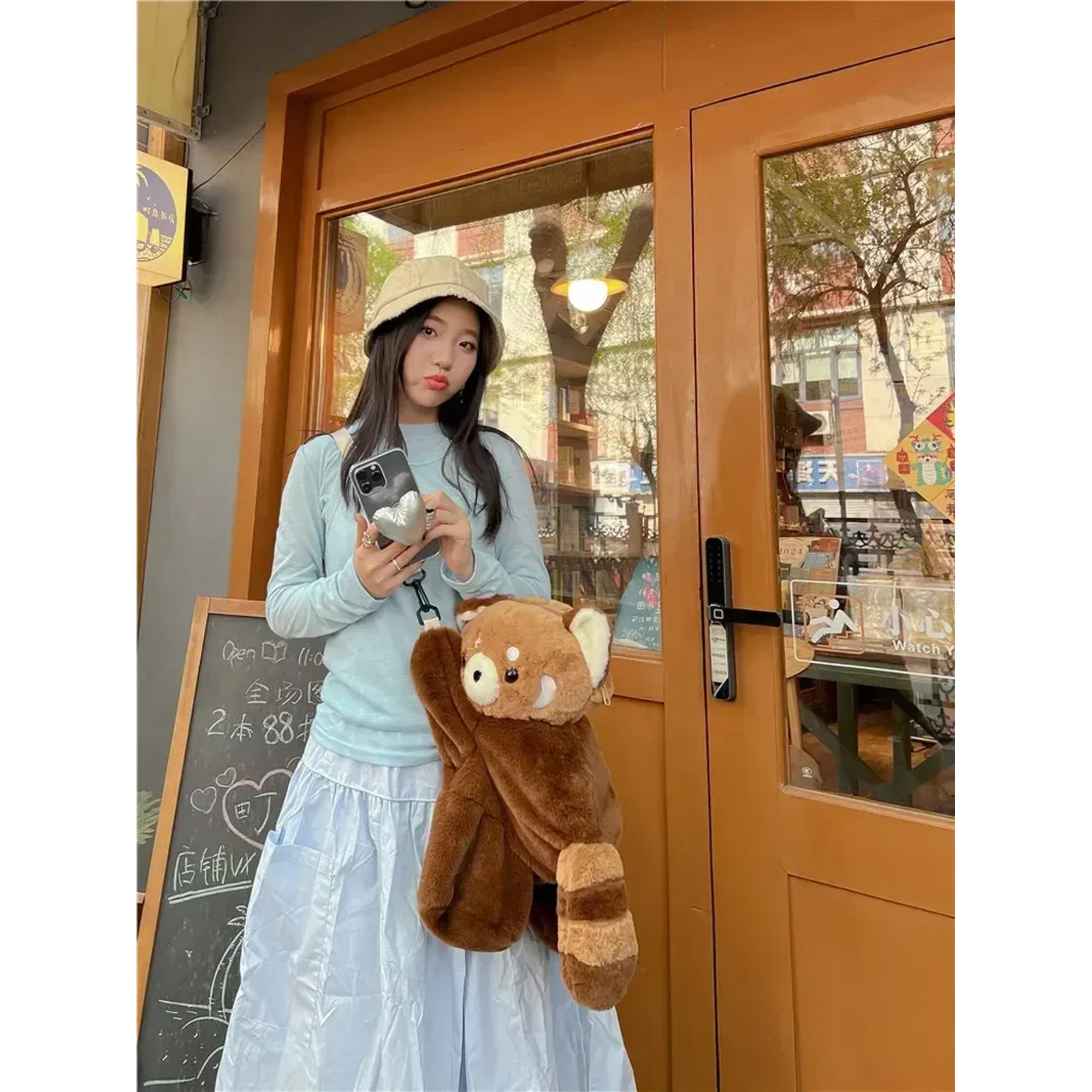 Red Panda Backpack Personalized Lying Style Cute Soft Backpack