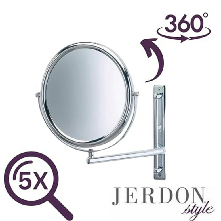 Jerdon ® 10X/1X LED Wall Mount Direct Wire Mirror in Nickel Bed Bath & Beyond