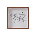 thumbnail image 1 of veasfak Shadow Box Frame Compact Top Loading Display Case for Artworks Cards Tickets brown 20x20cm, 1 of 8