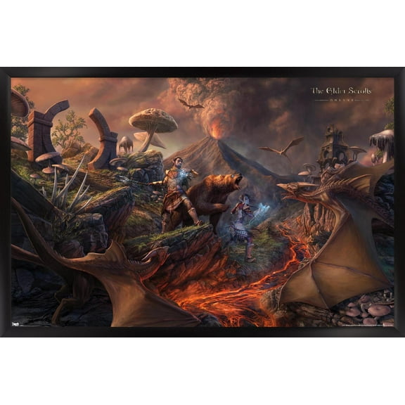 The Elder Scrolls: Online - Battle Wall Poster, 22.375" x 34" Framed