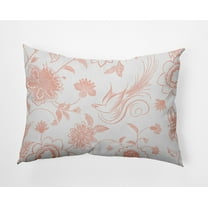 20" x 14" Simply Daisy Traditional Bird Floral Polyester Accent Pillow, Blush Qty 1