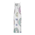thumbnail image 4 of Cavosen Easter Plus Size Oversized Linen Jumpsuits Long Overalls with Pocket Bunny Lightweight Summer Casual Rompers, 4 of 6