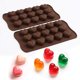 thumbnail image 4 of Juego de moldes de chocolate con forma de corazón de 15 cavidades de 4 piezas Corazón de San Valentín de silicona, kaili Sencillez, 4 of 5