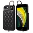 thumbnail image 1 of iPhone SE 3/2 Case ,Card Slots Leather Wrist Strap Phone Cover for iPhone SE 3/2, 1 of 5