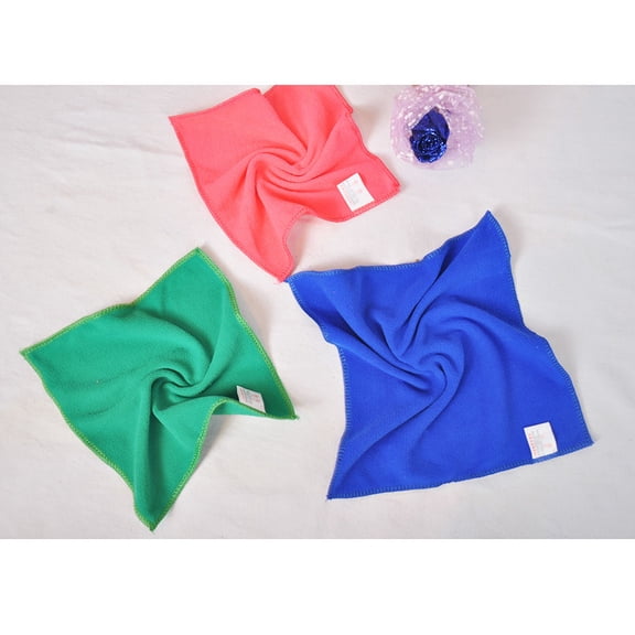 FOMIYES Body Wash Cloths Microfiber Hand Towels Polyester 10Pcs Pack 9.8x9.8in