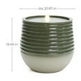 thumbnail image 2 of LuxenHome 19.5" Resin Lighted Garden Bubbling Water Fountain with Emerald Ribbed Top and Ivory Bottom, 2 of 7