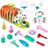 HISTOYE Vet Pet Set Veterinarian Doctor Kit for Kids Toy Dogs for Toddlers Pet Grooming with Puppy Dog Carrier Interactive Vet Clinic Pretend Playset Birthday Gifts for 2 3 4 5 Year Old Girls Boy