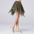thumbnail image 5 of IROINNID Women's Skirt Performance Clothing Latin Belly Latin Dance Sequins Irregular Skirt Short Empire Waist Short Solid Color Skirt, 5 of 5