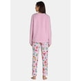 thumbnail image 2 of Holiday Time Women's Ornaments Holiday Plush Pajama Set, 2-Piece, Sizes S to 3X, 2 of 5