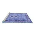 thumbnail image 2 of Ahgly Company Machine Washable Indoor Square Persian Blue Traditional Area Rugs, 4' Square, 2 of 4