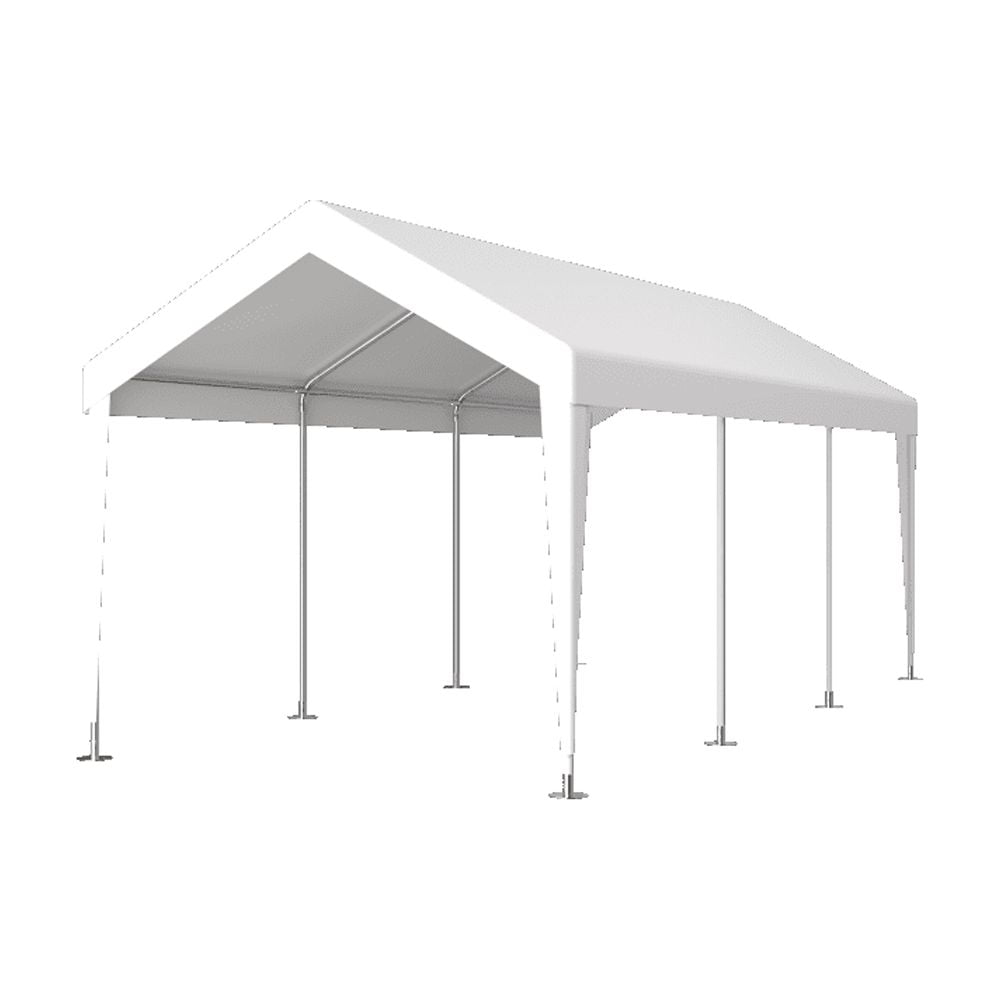 NOBOLEA Carport 12' x 20' Portable Garage, Heavy Duty Car Port Canopy with 2 Roll-up Doors & 4 Ventilated Windows for Car, Truck, Boat, Garden Tools