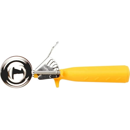 

TrueCraftware – 1 5/8- ounce Stainless Steel Disher Size 20 Triangle Handle Yellow NSF Certified