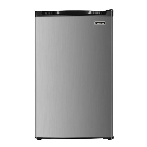 Magic Chef 4.4 Cu. ft. Mini Refrigerator with Freezer, Stainless Look, ENERGY STAR®