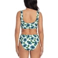 thumbnail image 3 of Daiia Blue Sunflowers Women's Bikini Set Two Piece Swimsuit High Waisted Bikini Adjustable Straps Bikini Perfect for Beach, Pool, and Summer Vacation-X-Large, 3 of 9