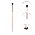 thumbnail image 3 of Unique Bargains 1 Pc Durable Angled Blending Makeup Brush Pink Nylon Hair Aluminum Tube Plastic Handle, 3 of 5