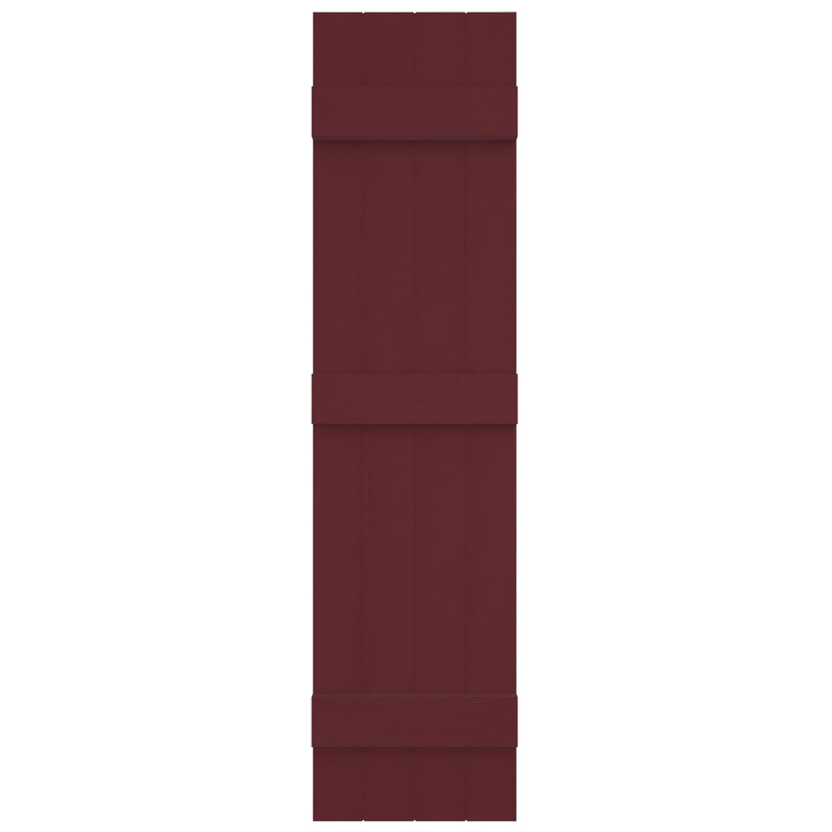 14"W x 59"H Mid-America Vinyl, Standard Size Four Board Joined Shutters, w/Installation Shutter-Lok's & Matching Screws, 078 - Wineberry