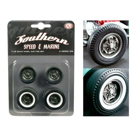 Hot Rod Cool Beans (1932 Ford 5 Five Window Southern Speed and Marine KIdney Bean Hot Rod Wheels and Tires Set of 4 1-18 by)