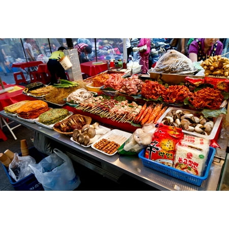 LAMINATED POSTER Market Seoul Namdaemun Market Korean Food Korea Poster Print 24 x