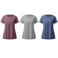 thumbnail image 4 of Women Maternity Tshirts Short Sleeve Side Button Crew Neck Solid Color Nursing Tops T-Shirt For Breastfeeding 3-Pack Maternity Clothes Tops, 4 of 8