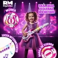 thumbnail image 4 of Juguete Guitarra Musical Brillante Para Niña y Niño rosa, 4 of 5