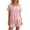 Pink, variant on Short Sets for Women Cute Ruffle Hem Short Sleeve Peter Pan Collar T Shirt and Shorts 2 Piece Matching Set Loungewear