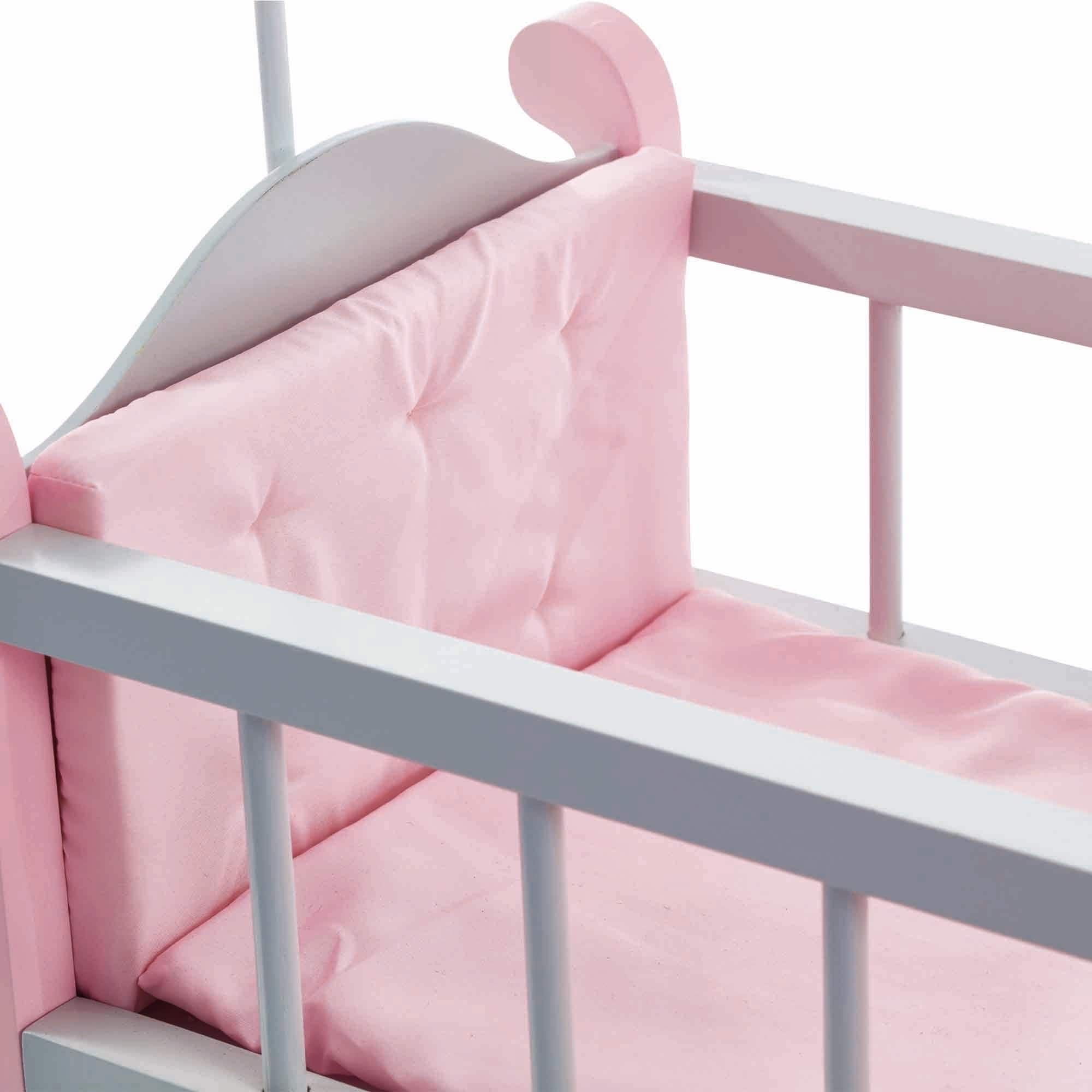 olivia's little world polka dots princess baby doll crib