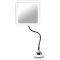 thumbnail image 1 of Flexible magnifying mirror with LED light, 5x magnification, powerful suction cup - Cosmetic mirror for illuminating make-up, 1 of 4