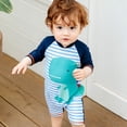 thumbnail image 6 of MXIEZI 1-7 Years Old Boys Girls 3/4 Sleeve Swimsuits Kids Cartoon UV 50+ One Pieces Bathing Suits Printing Swimsuit, 6 of 9