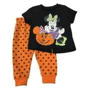 Disney Infant & Toddler Girls Minnie Mouse Halloween Outfit T-Shirt Joggers 12m