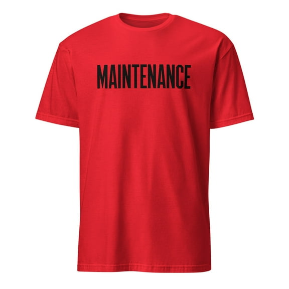 Maintenance Staff Work Uniform Professional Job T-Shirt (Red, S)