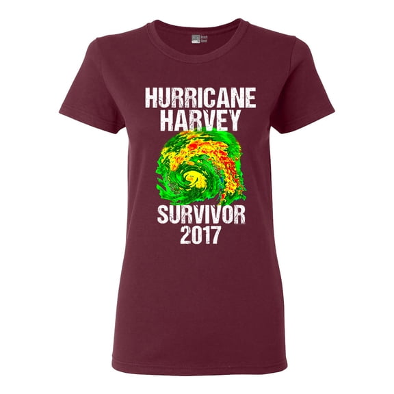 Ladies Hurricane Harvey Storm Survivor Houston Texas 2017 DT T-Shirt Tee