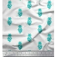 thumbnail image 1 of Soimoi Modal Satin Fabric Leaves & Floral Block Fabric Prints by Yard 42 Inch Wide, 1 of 3