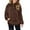 Brown, variant on YunPes Girls Fleece Hoodies Bow Sherpa Fuzzy Pullover Sweatshirt Casual Kids Half Button Long Sleeve Winter Outwear Coat