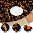 thumbnail image 4 of Stretch Halloween Round Table Cover with Elastic Border - 44 Inch Elastic Hem Tablecloth for Kitchen Dining Party, Durable, 4 of 6