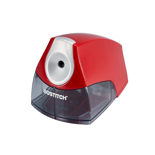 Bostitch Office - Sacapuntas eléctrico personal, potente motor sin detención, bandeja de virutas de alta capacidad, rojo (EPS4-RED)