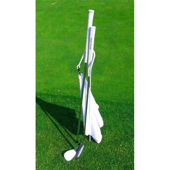 Putter Buddy Training Aid/Golf Club Stand with Towel White