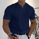 thumbnail image 2 of Camisas Para Hombre, Camisetas de Entrenamiento, Informales, Deportivas Sólidas, de Manga Corta, Con Cuello en V, Ropa de Entrenamiento Físico Odeerbi ODB157176, 2 of 8
