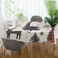 thumbnail image 3 of Yayeee Tablecloths 60" x 108" Rectangle Wrinkle Resistant Party Table Cover, Beige Christmas Forest, 3 of 8