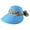 Blue, variant on Women Large Brim 2 in 1 Convertible Sun Visor Hat with Neck Flap, UPF UV Quick Dry Breathable 360 Protection Hat for Outdoor Sports