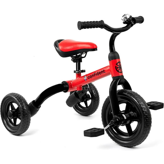 XIAPIA Toddler Tricycle for 2-4 Year Old Boys and Girls, 3 in 1 Foldable Kids Trike with Adjustable Seat and Detachable Pedals, Baby Balance Bike Suitable for Outdoor and Indoor Balance Training.
